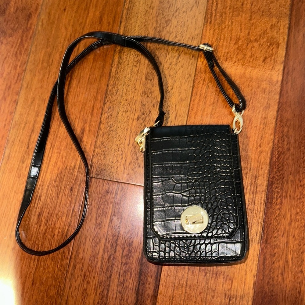 Black crocodile bag